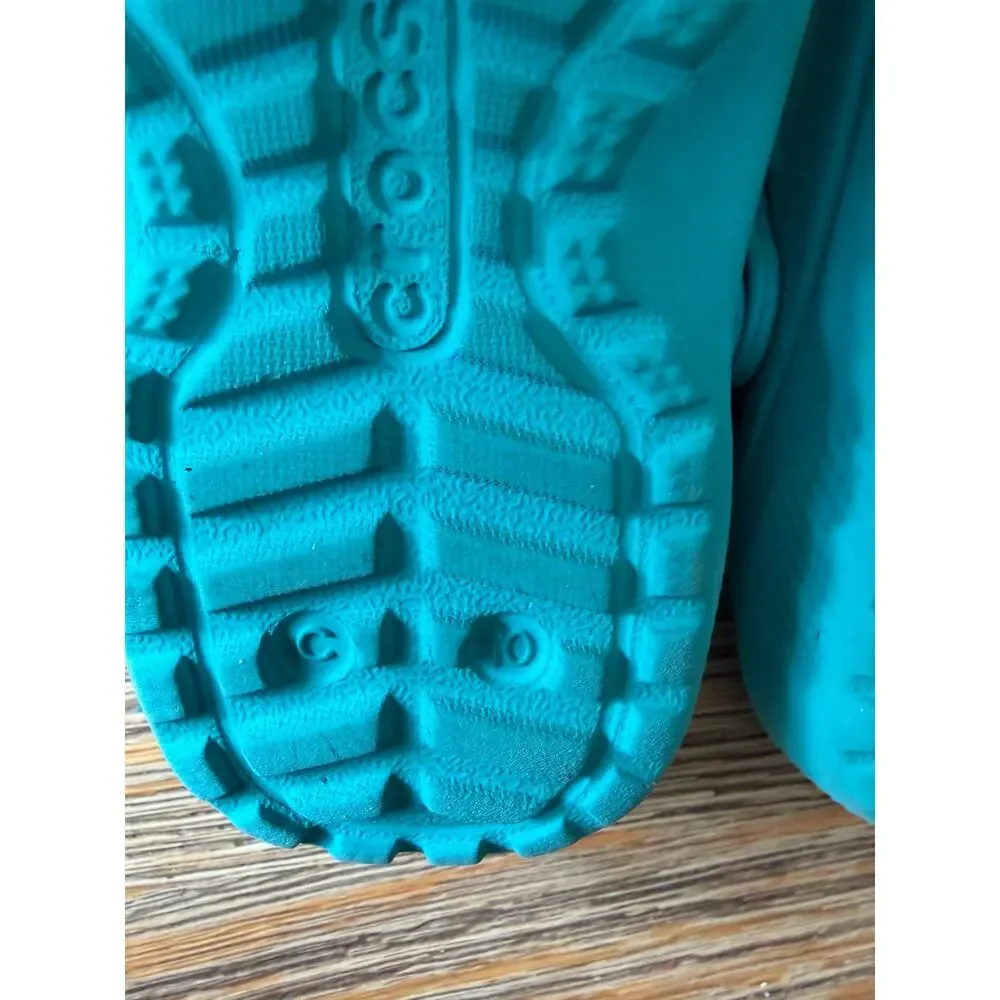Crocs Classic Lined Clog Toddler C10 Teal Jibbitz Trucks Cars